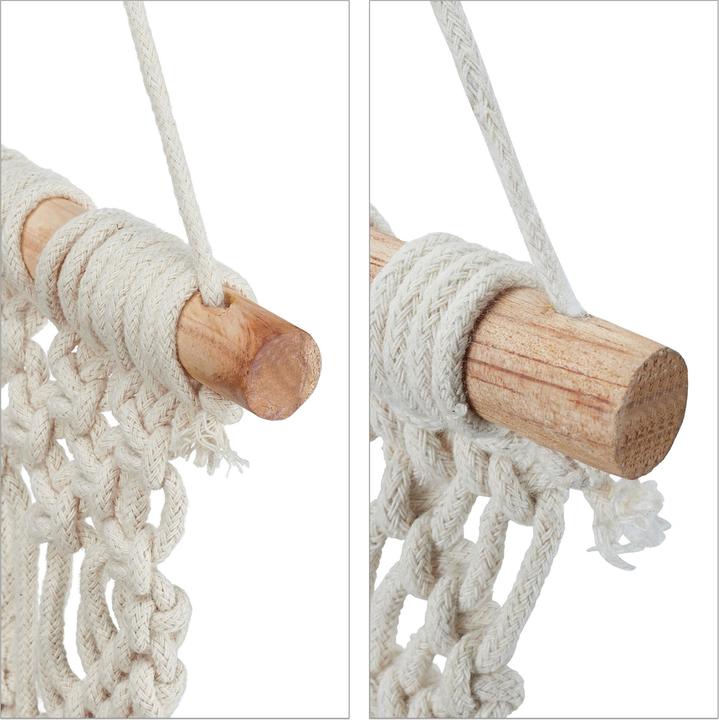 Productafbeelding Relaxdays 2-delige macramé wandhanger (30 x 1,5 x 60 cm)