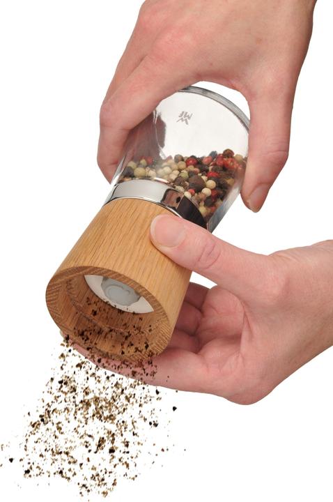 Produktbild WMF Gewürzmühle Salzmühle Pfeffermühle Ceramill Nature Holz Glas Keramikmahlwerk (Pfeffer, Salz)