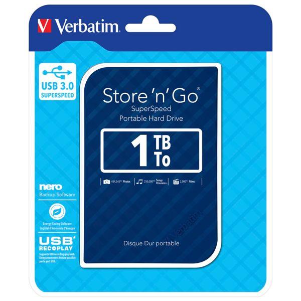 Produktbild Verbatim Store n Go 1TB USB 3.0 blue Gen 2 (1 TB)