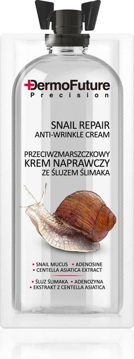 Immagine prodotto DermoFuture DERMOFUTURE Snail Repair Anti-Wrinkle Cream przeciwzmarszczkowy krem naprawczy ze śluzem ślimaka 12m (Crema corpo, 12 ml)