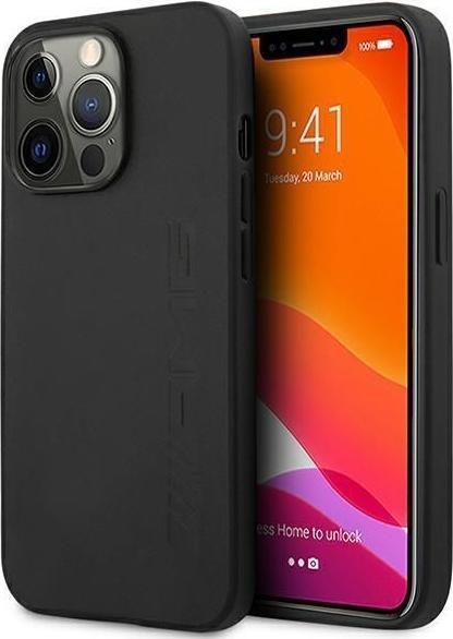 Image du produit Mercedes AMG AMHCP14LDOLBK étui rigide en cuir pour iPhone 14 Pro 6,1" czarny/black Hot Stamped (Apple iPhone 14 Pro)