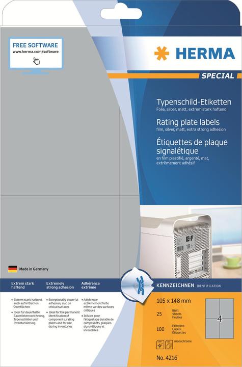 Image du produit HERMA Étiquettes de type Étiquettes A4