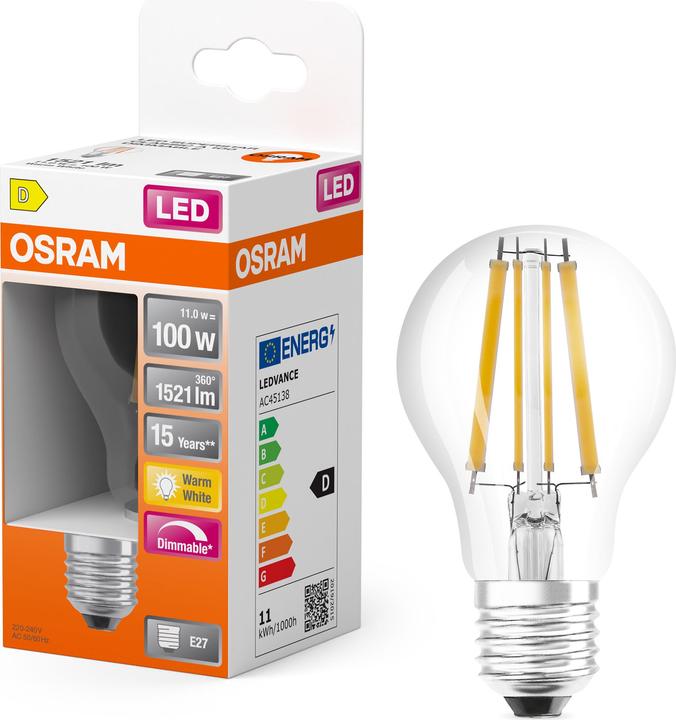 Immagine prodotto Osram Retrofit Classic A (E27, 11 W, 1521 lm, 1 x, D)