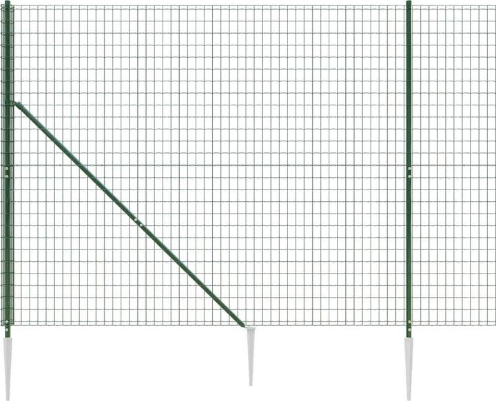 Actual product image VidaXL Maschendrahtzaun mit Bodenhülsen Grün 1,8x25 m, Farbe