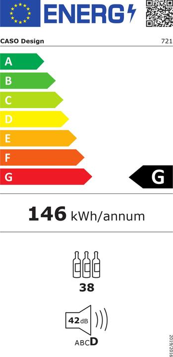 Energie-Label Caso WineExclusive 38 Smart