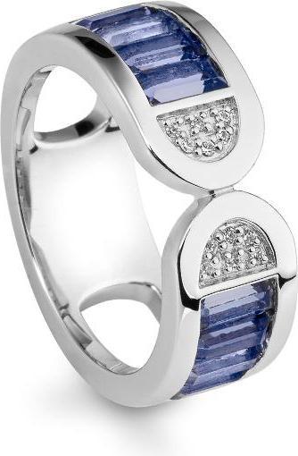 Produktbild Breuning RING - E.IOLIT DUNKEL/Brill. 0,06 Ct. H/si (57, 585/14 K Gold)
