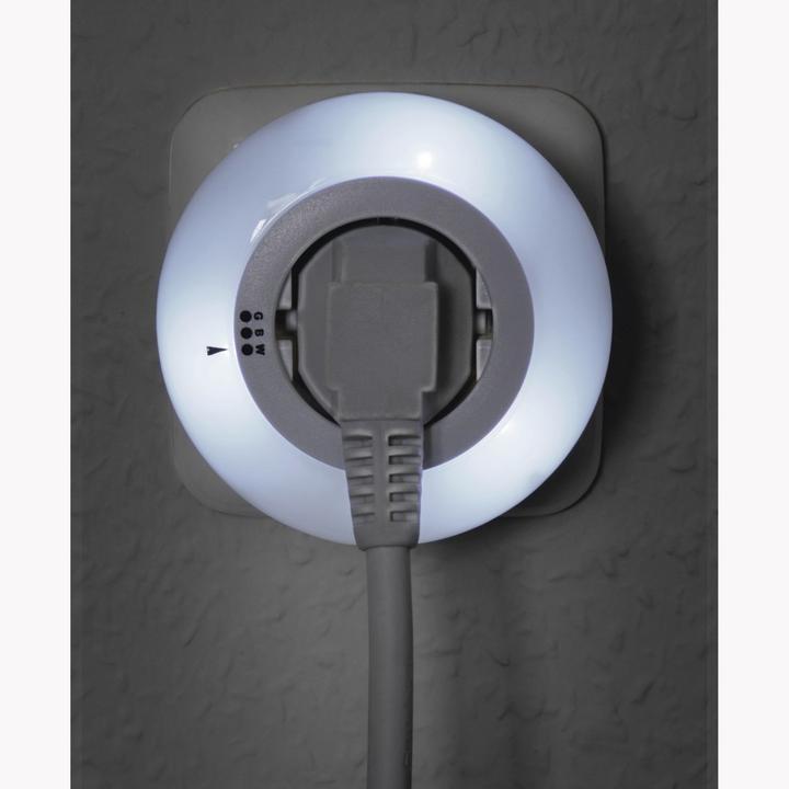 Productafbeelding Hama LED nachtlampje Circle Colour met geïntegreerd stopcontact, lichtsensor, 3 kleuren