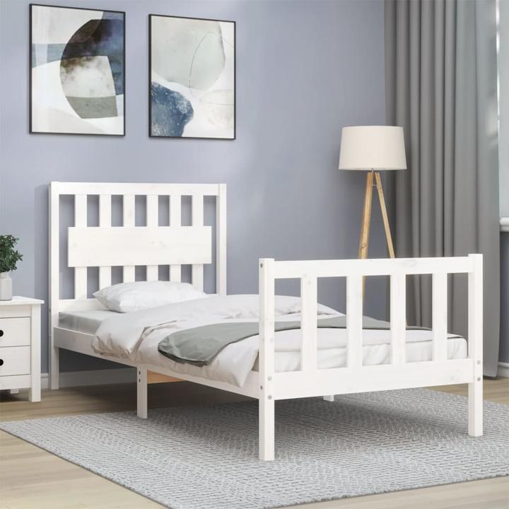 Produktbild VidaXL Massivholzbett mit Kopfteil 160x200 cm (160 x 200 cm)
