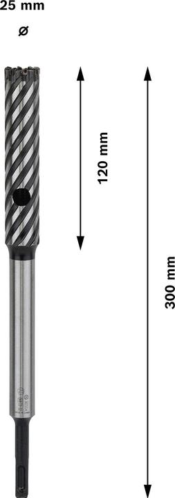 Produktbild Bosch Professional Zubehör PRO SDS plus Rebar Cutter Bohrer, 25 x 120 x 300 mm (25 mm)