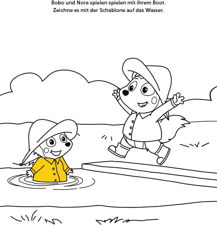 Produktbild Bobo Siebenschläfer Malbuch mit Schablone. Zeichnen und Malen für Kinder ab 4 Jahren