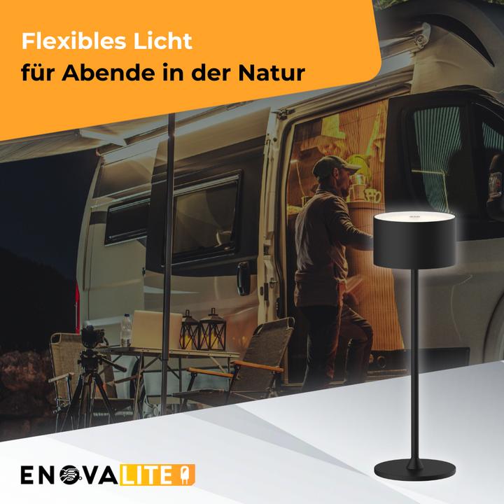 Produktbild Enovalite LED-Akku-Tischleuchte, ELED700400, EEK: D dimmbar, CCT, schwarz (150 lm)