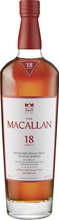 Produktbild Macallan Sherry Oak 18 Years Old (Single Malt, Scotch Whisky, 1 x 70 cl)