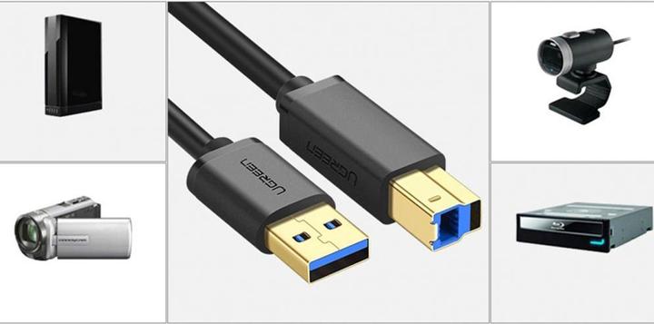 Immagine prodotto Ugreen Cavo stampante USB 3.0 A-B US210, 1 m (nero) (1 m, USB 3.0)