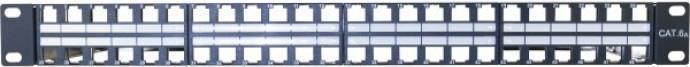 Immagine prodotto Dexlan Rack per 48 prese di connessione Keystone, 48,30 cm (19"), nero RAL 9005 Per l'installazione di una