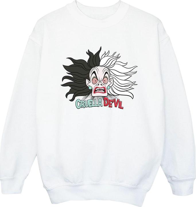 Disney 101 Dalmatians Cruella De Vil Crazy Mum Sweatshirt Mädchen (128)