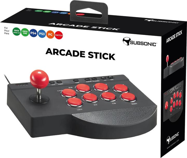 Actual product image Subsonic Arcade joystick, compatible with PS4, Xbox series X/S, Xbox One, PC, PS3 (Xbox Series S, PS4, PS3, Xbox One S, PC, Xbox One X, Xbox Series X)
