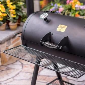 Productafbeelding Char Broil Rookoven Oklahoma Joe staal zwart incl. deksel, dekselthermometer, grillrooster, bakje
