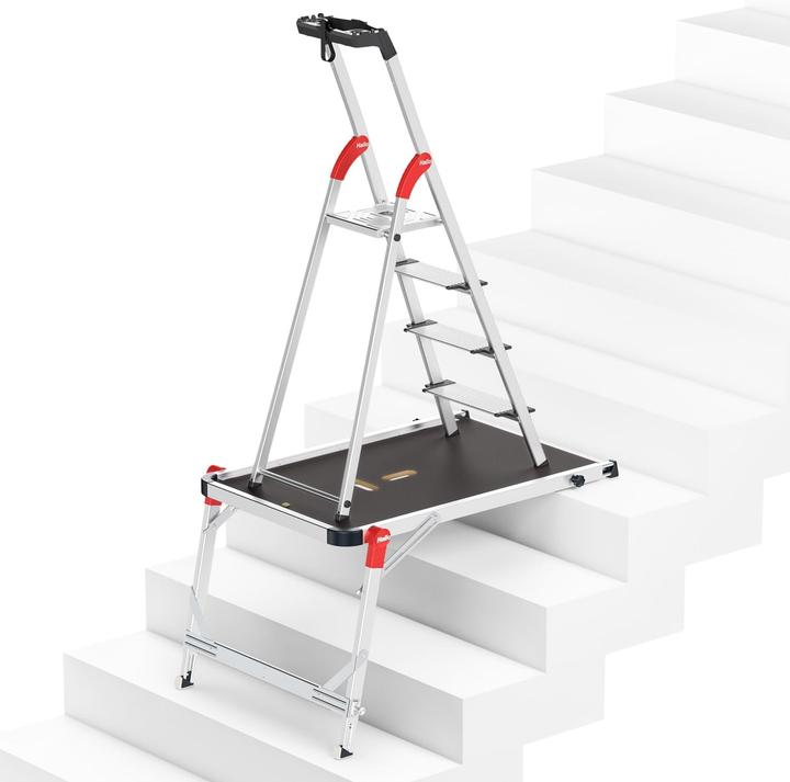 Produktbild Hailo Stehleiter L80 ComfortLine mit Treppenpodest (Plattformleiter)