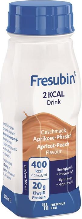 Actual product image Fresubin 2 kcal Drink Apricot-Peach, 4 x 200 ml (4 Piece, Liquid, 978 g)