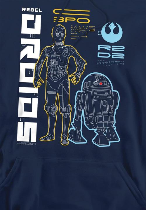 Immagine prodotto Star Wars Rebel Droids Felpa con Cappuccio Uomo (L)