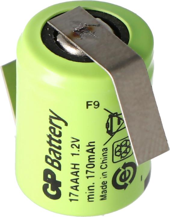 Immagine prodotto AccuCell Akku KAN 1/3AAA Micro mit Lötfahne Z-Form (1 pz., 1/3 AAAA, 150 mAh, Batteria + Caricabatterie)