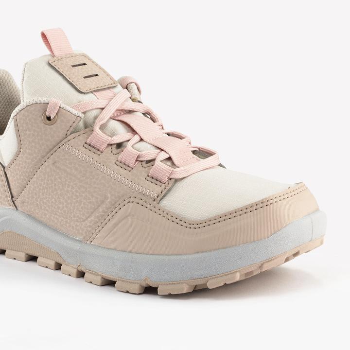 Produktbild Quechua Wanderschuhe Kinder Grösse 35-38 niedrig mit Schnürung - NH500 Low beige/rosa (36)