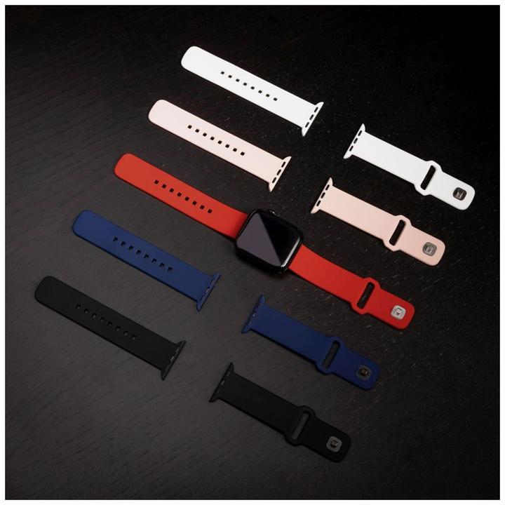 Actual product image Fixed Silicone rem SET til Apple Watch 42/44/45mm Sort