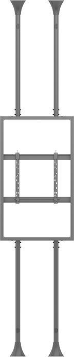 Actual product image Multibrackets M Pro Series Enclosure Floor to Ceiling Mount B2B 55" Medium Black