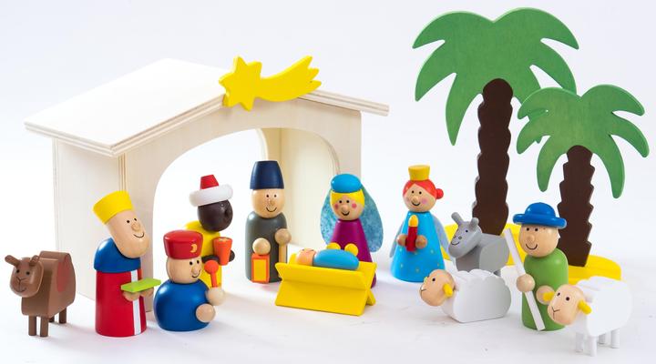 Produktbild Weihnachtskrippe aus Holz