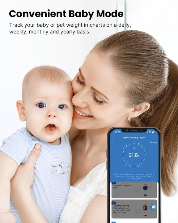 Actual product image Renpho Elis Smart Blueooth Body Scale, Black (180 kg)