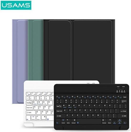 Actual product image Usams Etui Winro z klawiaturą iPad 10.2" fioletowe etui-biała klawiatura/purple cover-white keyboard