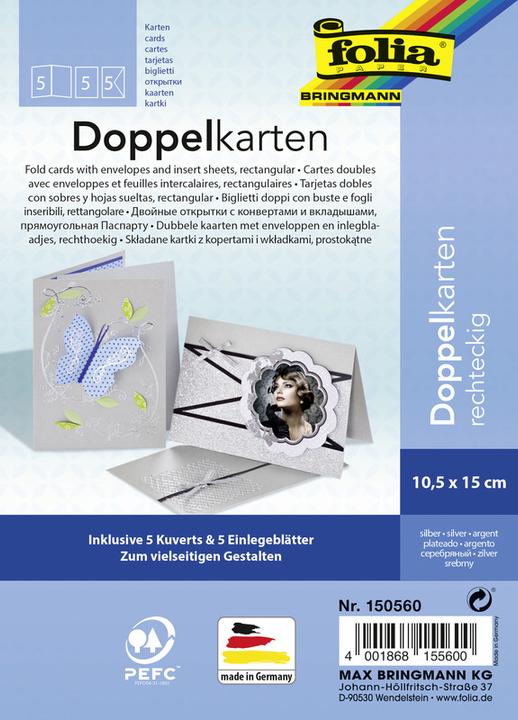 Immagine prodotto Folia Carte doppie rettangolari 220 g/m2 (5 pz.)