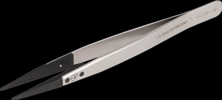 Actual product image Lindstrom Lindström TL 2ACFR-SA ESD tweezers 2ACF flat-round 130 mm