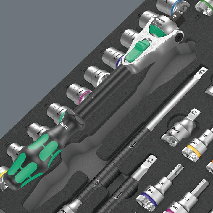 Actual product image Wera 9722 Foam insert 8000 C Zyklop ratchet set 1