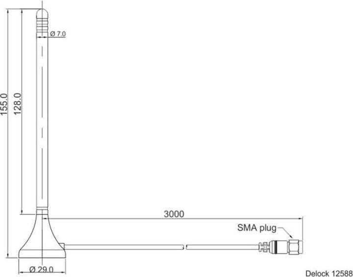 Actual product image Delock LTE antenna (Lora)