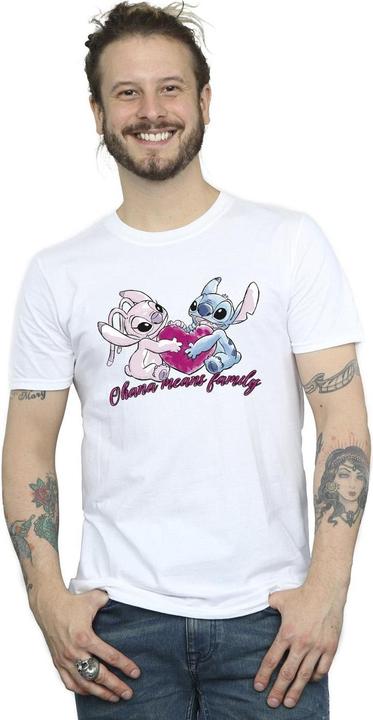 Produktbild Disney Lilo And Stitch Ohana Heart With Angel TShirt (4XL)