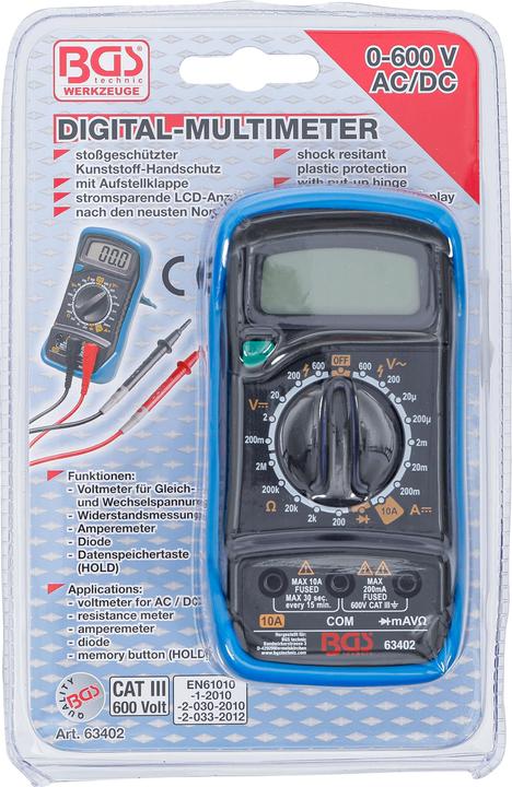 Produktbild BGS Digital-Multimeter 3 1/2-stellig (CAT II)