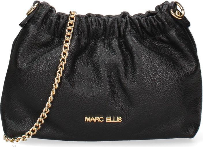 Actual product image Marc Ellis Damen Schultertasche Made In Italy - Modell Lumena - 100% Leder - 21.0 X 16.5 X 7.5 Cm
