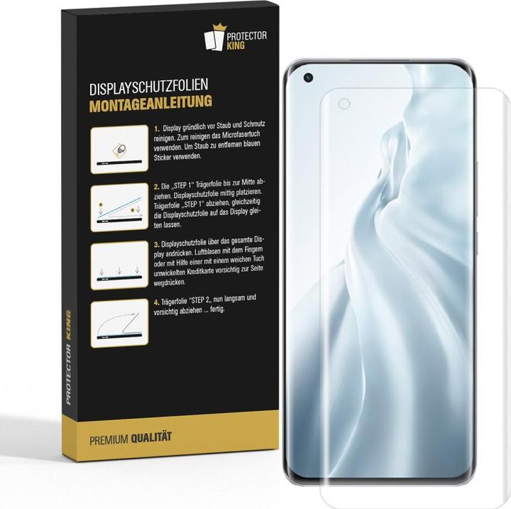 Produktbild Protectorking 2x Panzerfolie Anti-Shock HD Klar (2 Stück, Xiaomi Mi 11 Pro)