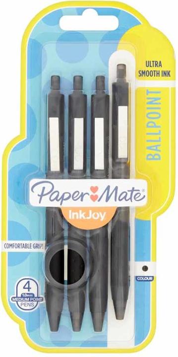 Produktbild Paper Mate Kugelschreiber InkJoy 300 RT 4er M (Schwarz, 4 x)