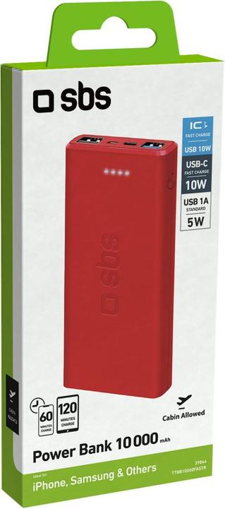 Actual product image SBS fast charge with 10,000 mAh and 2 USB (10000 mAh, 10 W, 37 Wh)