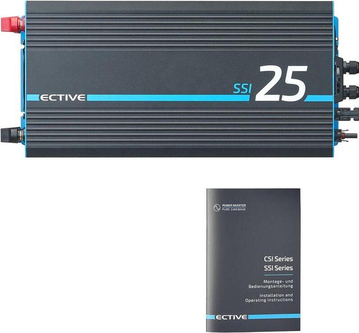 Actual product image Ective 2500W 24V to 230V Pure Sine Inverter SSI 25 with MPPT Charge Controller