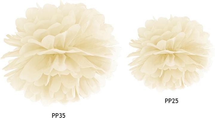 Produktbild Partydeco Tissue paper Pompom, cream, 25cm (1 pkt / 1 pc.)