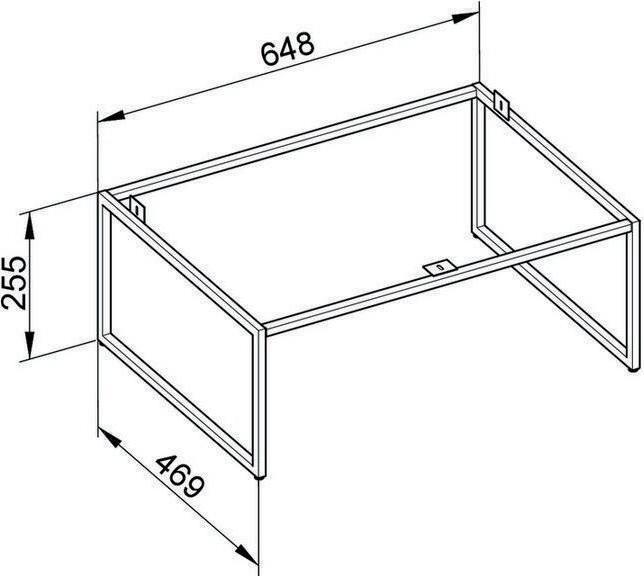 Actual product image Keuco Floor rack X-LINE 650x250x470mm white