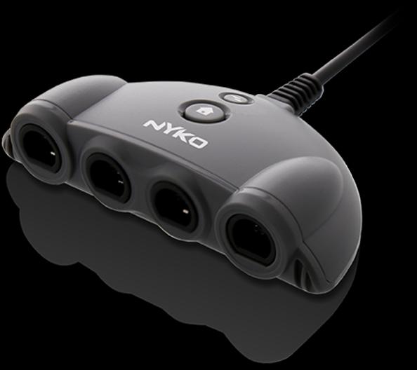 Nyko Retro Controller Hub Plus - 4 Port GameCube Controller Adapter with Turbo and Home Button for N