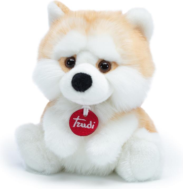 Trudi Fluffies Plüschhund Akita Inu 16 x 19 x 18 cm, Grösse S, hochwertiges Stofftier mit extra flaus (18 cm)