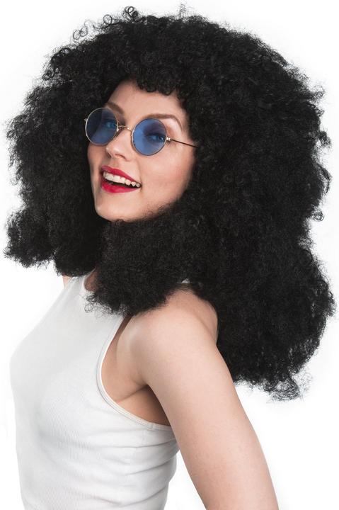 Produktbild Maskworld Schwarze Lockenperücke - Faschings Kostüm Perücke