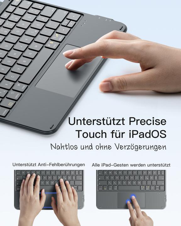 Produktbild Inateck Keyboard iPad 04122 gray (KB04122 gray) (DE, 3)