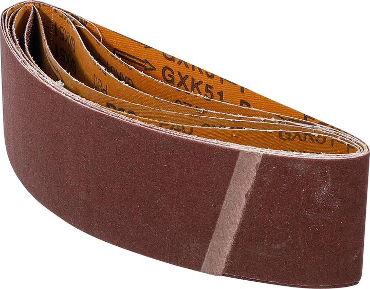 Produktbild BGS Schleifband-Satz | für Bandschleifer | 75 x 533 mm | K 40 - 60 - 80 - 120 - 240 | 5 tlg. (40 - 60)