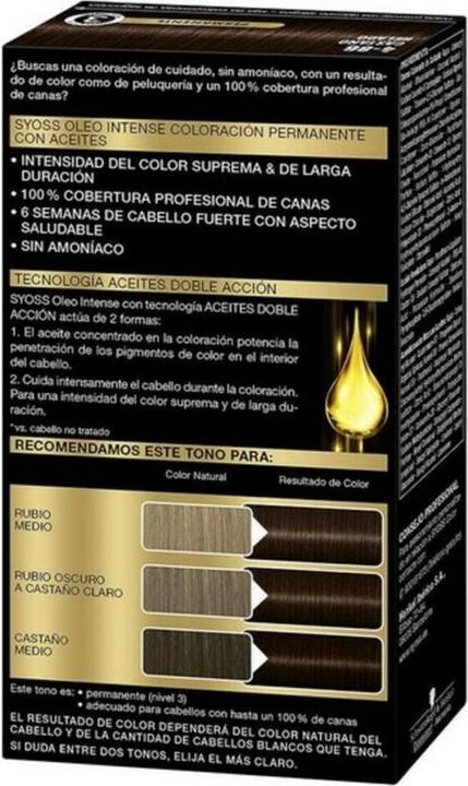 Image du produit Syoss OLIO INTENSE encre sin amoniaco #4.86-castaño helado 5 pz (4-86)